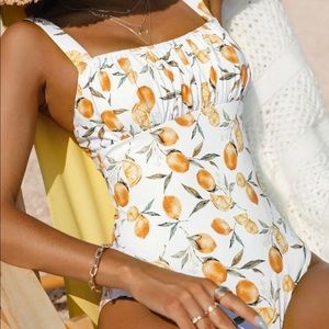 Jane Lemon Print Two Piece Swimsuit main image 1